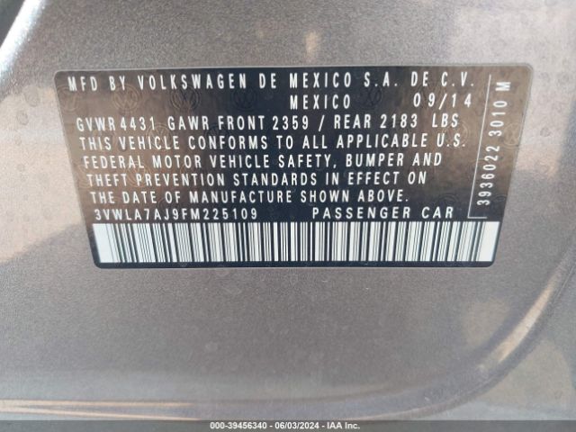 Photo 8 VIN: 3VWLA7AJ9FM225109 - VOLKSWAGEN JETTA 