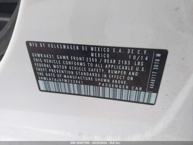 Photo 8 VIN: 3VWLA7AJXFM233641 - VOLKSWAGEN JETTA 