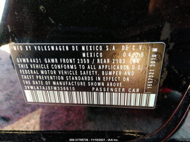 Photo 8 VIN: 3VWLA7AJXFM336610 - VOLKSWAGEN JETTA 