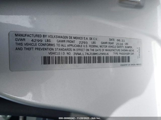 Photo 8 VIN: 3VWLL7AJ1BM129916 - VOLKSWAGEN JETTA 