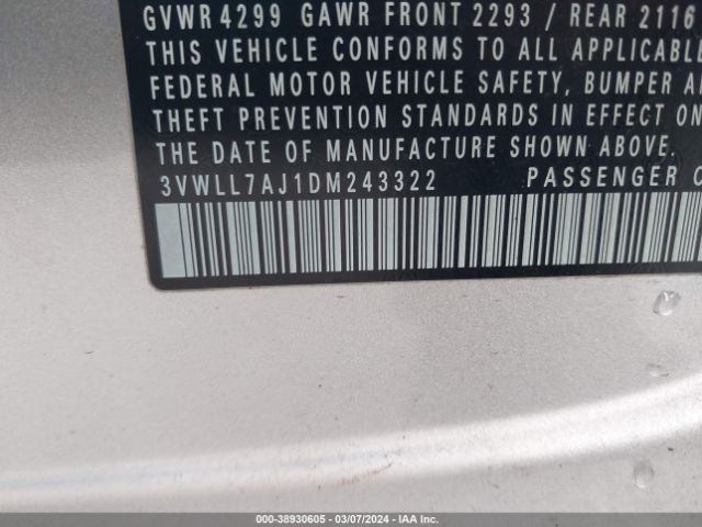 Photo 8 VIN: 3VWLL7AJ1DM243322 - VOLKSWAGEN JETTA 