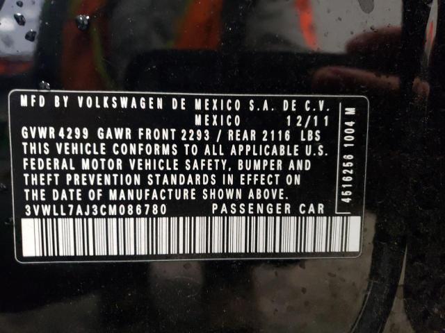 Photo 11 VIN: 3VWLL7AJ3CM086780 - VOLKSWAGEN JETTA 