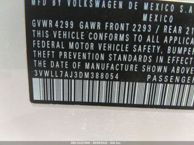 Photo 8 VIN: 3VWLL7AJ3DM388054 - VOLKSWAGEN JETTA SEDAN 