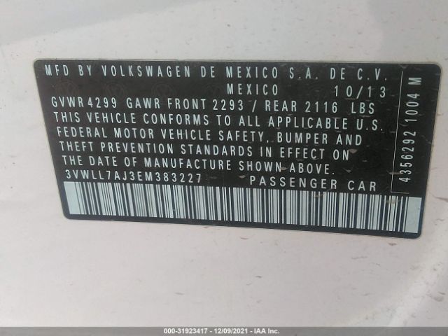 Photo 8 VIN: 3VWLL7AJ3EM383227 - VOLKSWAGEN JETTA SEDAN 