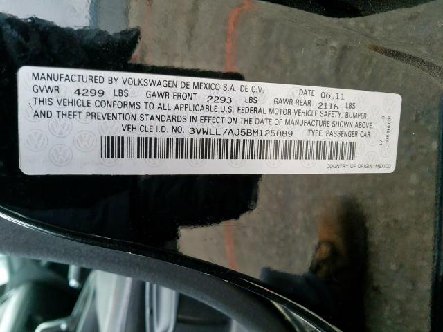 Photo 9 VIN: 3VWLL7AJ5BM125089 - VOLKSWAGEN JETTA TDI 