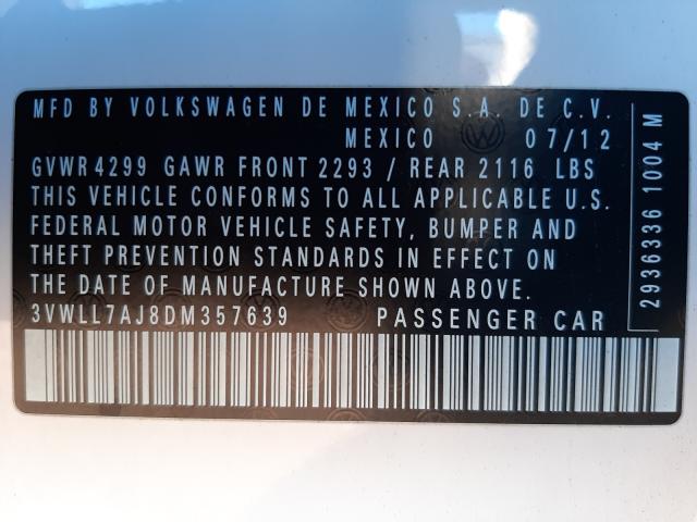 Photo 9 VIN: 3VWLL7AJ8DM357639 - VOLKSWAGEN JETTA TDI 