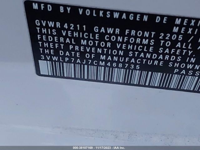 Photo 8 VIN: 3VWLP7AJ7CM468735 - VOLKSWAGEN JETTA 