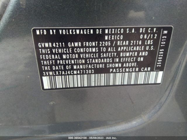 Photo 8 VIN: 3VWLX7AJ4CM471303 - VOLKSWAGEN JETTA SEDAN 