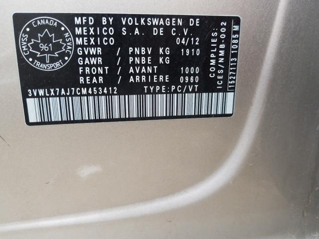 Photo 9 VIN: 3VWLX7AJ7CM453412 - VOLKSWAGEN JETTA SEL 