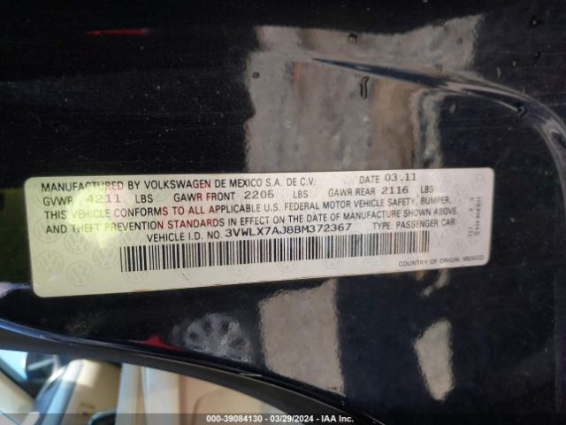 Photo 8 VIN: 3VWLX7AJ8BM372367 - VOLKSWAGEN JETTA 