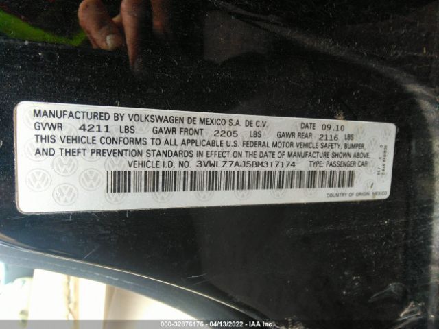 Photo 8 VIN: 3VWLZ7AJ5BM317174 - VOLKSWAGEN JETTA SEDAN 