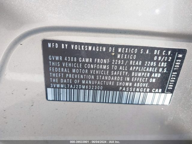 Photo 8 VIN: 3VWML7AJ2DM632300 - VOLKSWAGEN JETTA SPORTWAGEN 