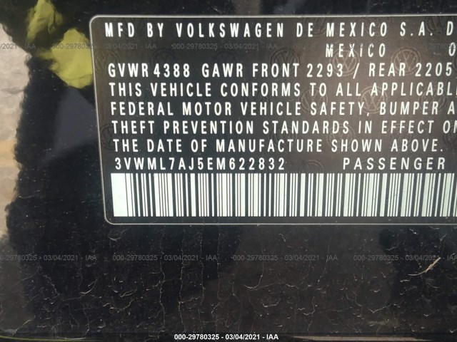 Photo 8 VIN: 3VWML7AJ5EM622832 - VOLKSWAGEN JETTA SPORTWAGEN 