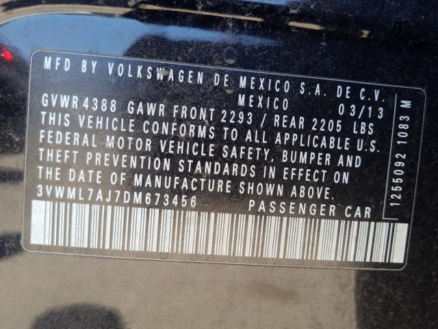 Photo 9 VIN: 3VWML7AJ7DM673456 - VOLKSWAGEN JETTA TDI 