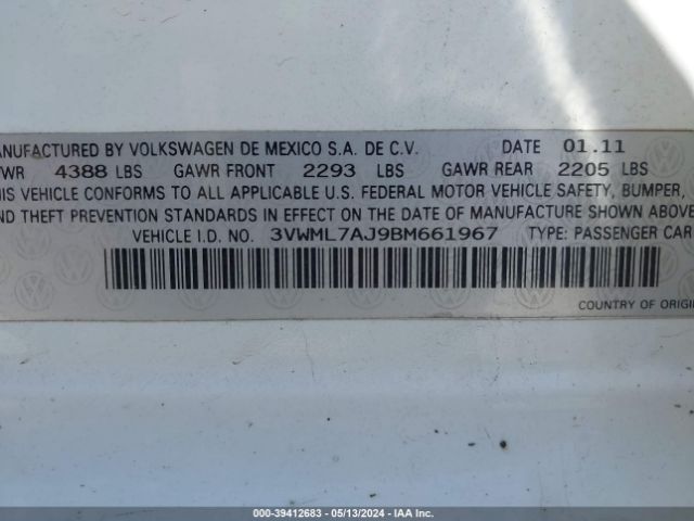 Photo 8 VIN: 3VWML7AJ9BM661967 - VOLKSWAGEN JETTA SPORTWAGEN 