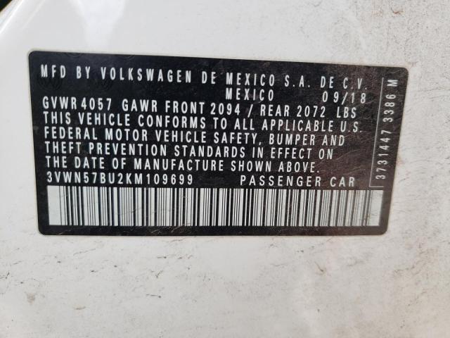 Photo 11 VIN: 3VWN57BU2KM109699 - VOLKSWAGEN JETTA S 