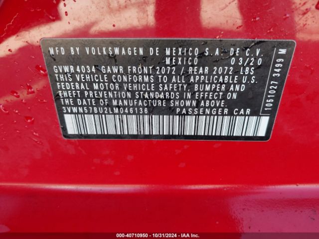 Photo 8 VIN: 3VWN57BU2LM046136 - VOLKSWAGEN JETTA 