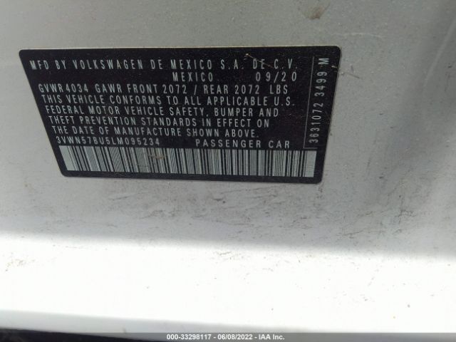 Photo 8 VIN: 3VWN57BU5LM095234 - VOLKSWAGEN JETTA 