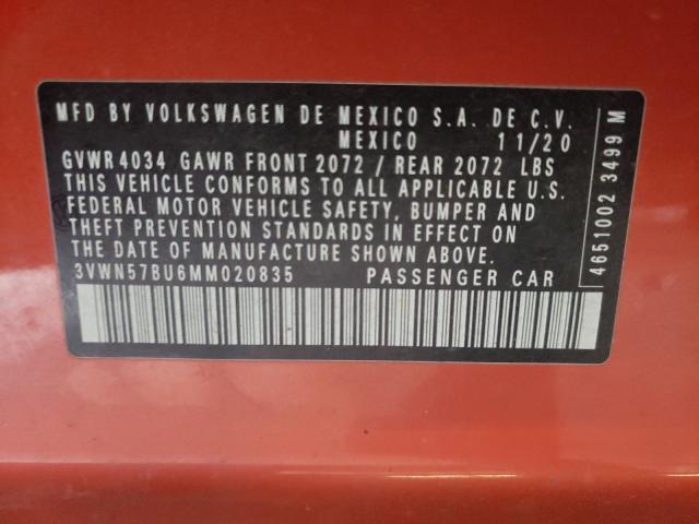 Photo 9 VIN: 3VWN57BU6MM020835 - VOLKSWAGEN JETTA S 