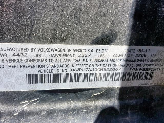 Photo 9 VIN: 3VWPL7AJ0CM622067 - VOLKSWAGEN JETTA TDI 