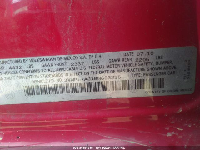 Photo 8 VIN: 3VWPL7AJ1BM603235 - VOLKSWAGEN JETTA SPORTWAGEN 