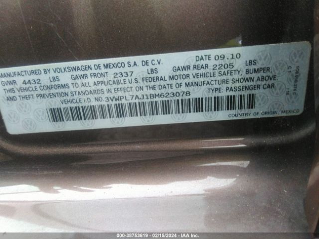 Photo 8 VIN: 3VWPL7AJ1BM623078 - VOLKSWAGEN JETTA SPORTWAGEN 