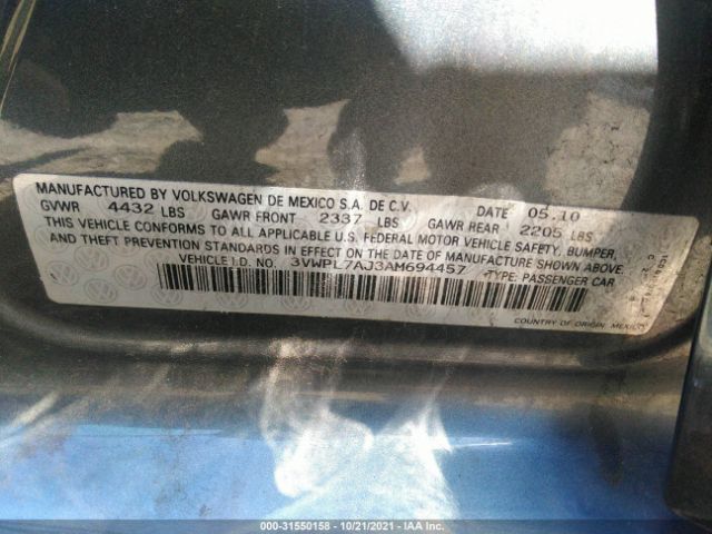 Photo 8 VIN: 3VWPL7AJ3AM694457 - VOLKSWAGEN JETTA SPORTWAGEN 