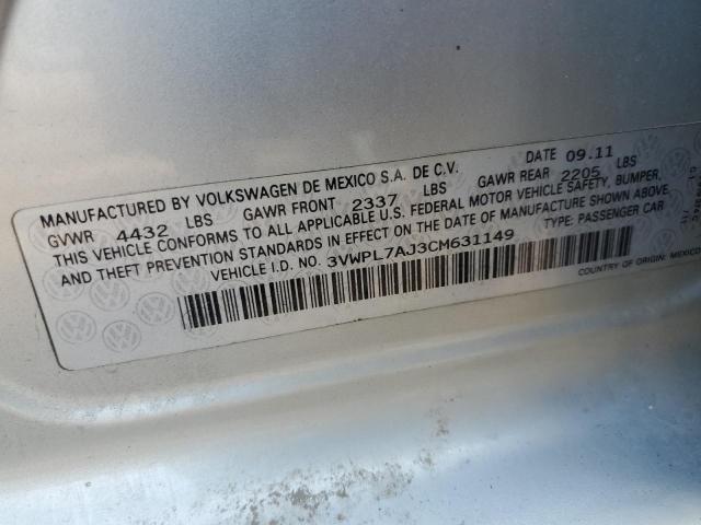 Photo 11 VIN: 3VWPL7AJ3CM631149 - VOLKSWAGEN JETTA 