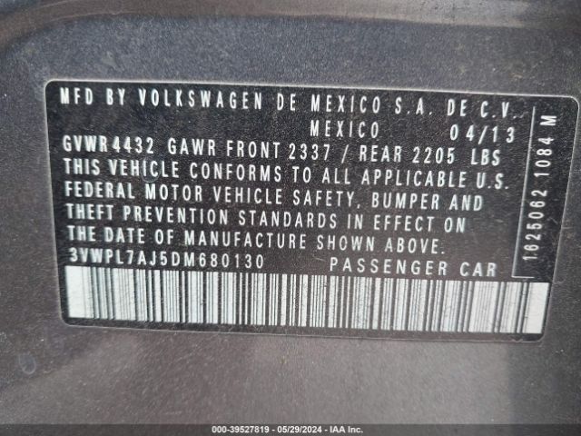 Photo 8 VIN: 3VWPL7AJ5DM680130 - VOLKSWAGEN JETTA SPORTWAGEN 