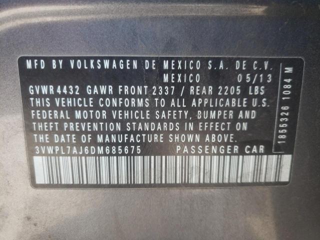 Photo 9 VIN: 3VWPL7AJ6DM685675 - VOLKSWAGEN JETTA TDI 