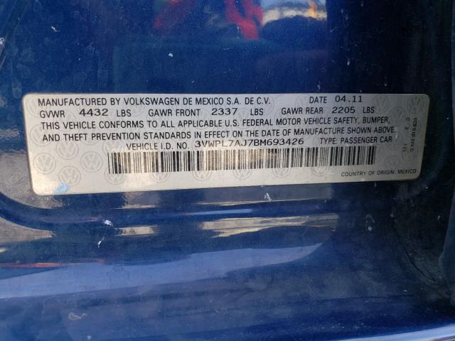 Photo 9 VIN: 3VWPL7AJ7BM693426 - VOLKSWAGEN JETTA TDI 