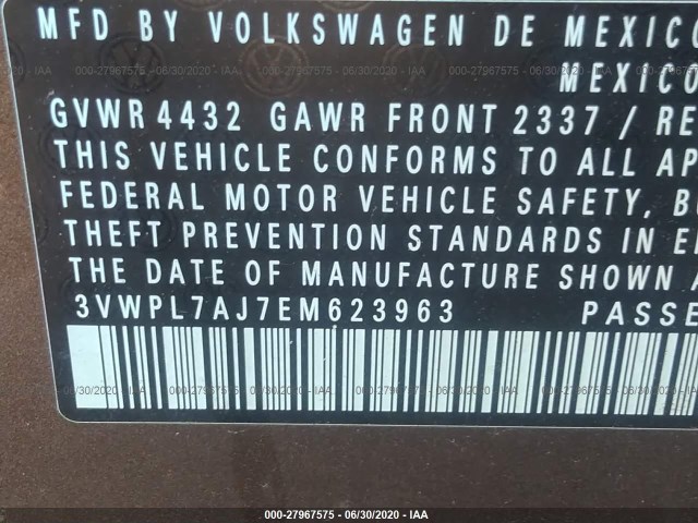 Photo 8 VIN: 3VWPL7AJ7EM623963 - VOLKSWAGEN JETTA SPORTWAGEN 