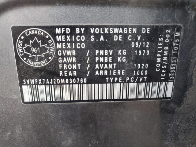 Photo 12 VIN: 3VWPX7AJ2DM630760 - VOLKSWAGEN JETTA 