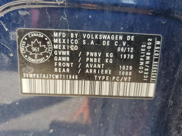 Photo 12 VIN: 3VWPX7AJ7CM711946 - VOLKSWAGEN JETTA S 