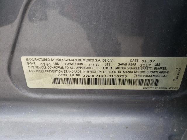 Photo 11 VIN: 3VWRF71K97M116753 - VOLKSWAGEN JETTA 