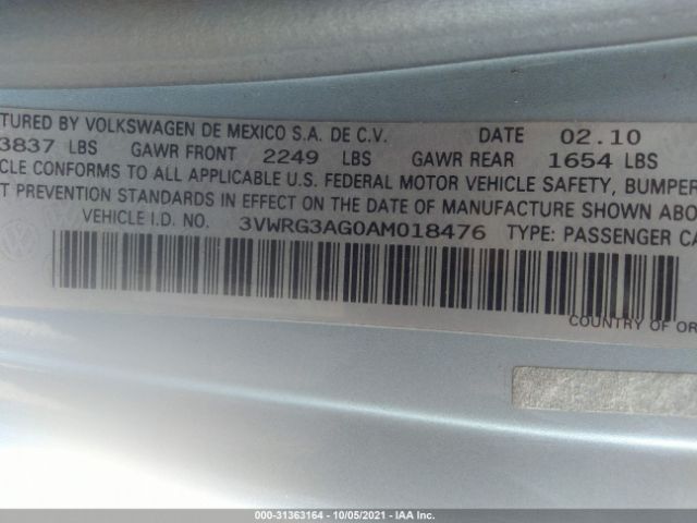 Photo 8 VIN: 3VWRG3AG0AM018476 - VOLKSWAGEN NEW BEETLE COUPE 