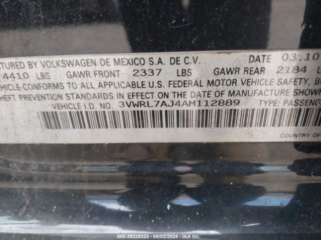 Photo 8 VIN: 3VWRL7AJ4AM112889 - VOLKSWAGEN JETTA 