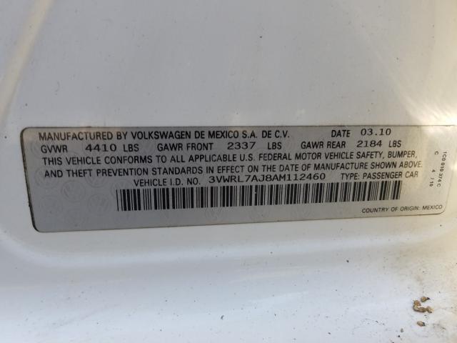 Photo 9 VIN: 3VWRL7AJ8AM112460 - VOLKSWAGEN JETTA TDI 