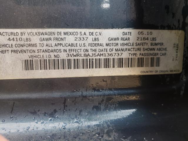 Photo 9 VIN: 3VWRL8AJ5AM136737 - VOLKSWAGEN JETTA TDI 