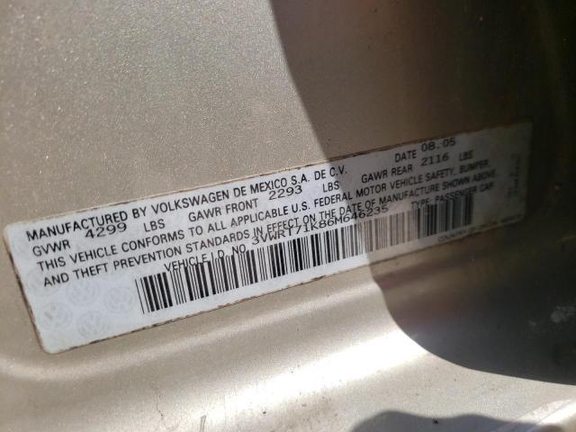 Photo 9 VIN: 3VWRT71K86M646235 - VOLKSWAGEN JETTA TDI 