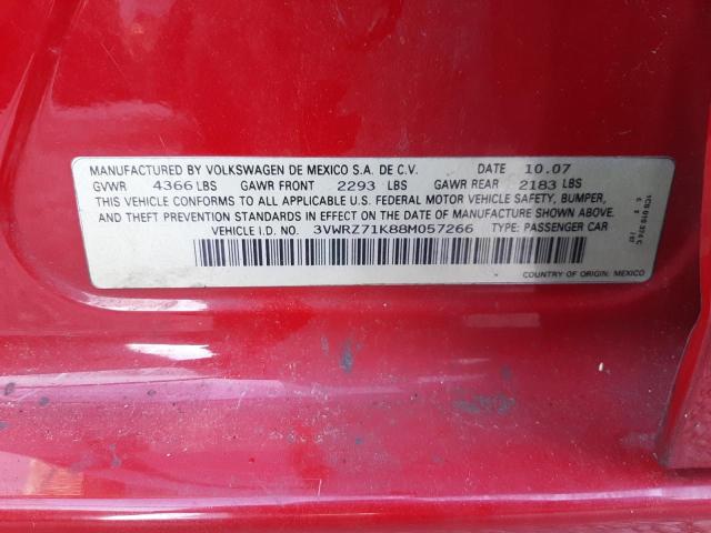 Photo 11 VIN: 3VWRZ71K88M057266 - VOLKSWAGEN JETTA SE 