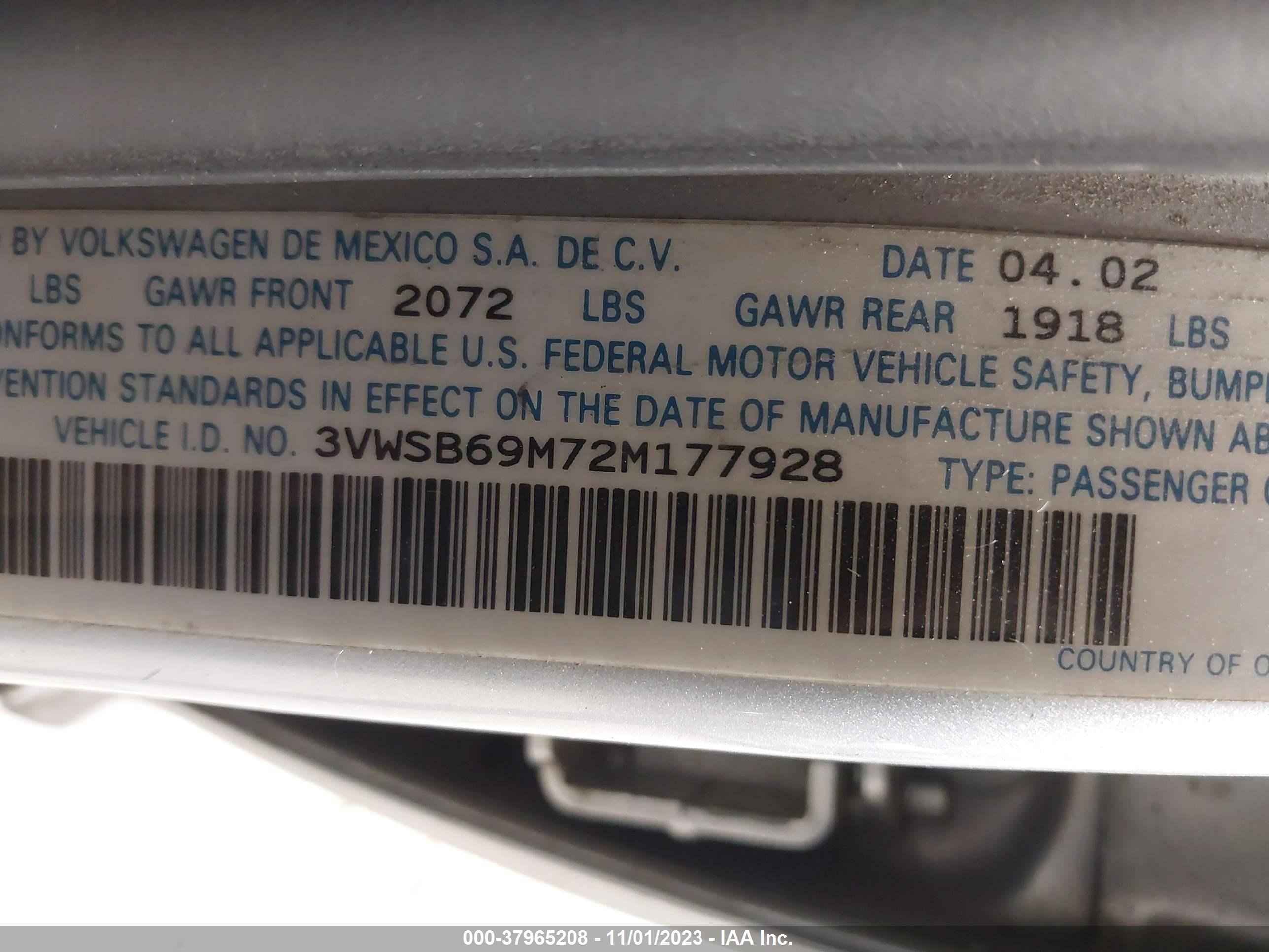 Photo 8 VIN: 3VWSB69M72M177928 - VOLKSWAGEN JETTA 