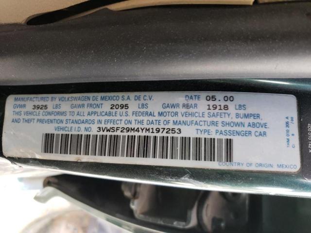 Photo 9 VIN: 3VWSF29M4YM197253 - VOLKSWAGEN JETTA GLS 