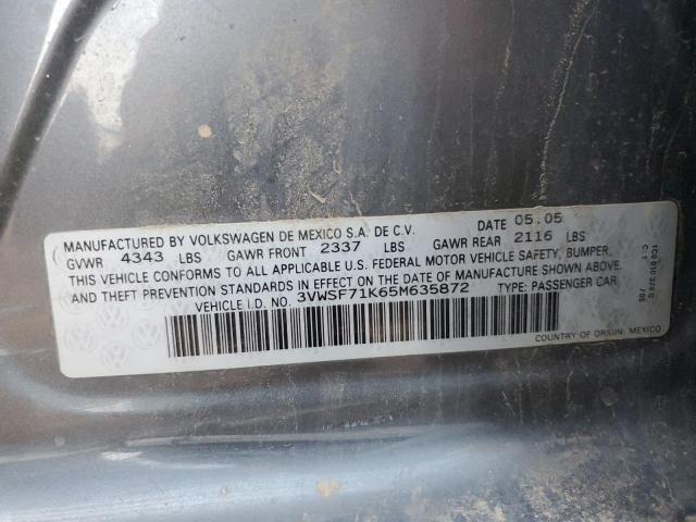 Photo 11 VIN: 3VWSF71K65M635872 - VOLKSWAGEN JETTA 