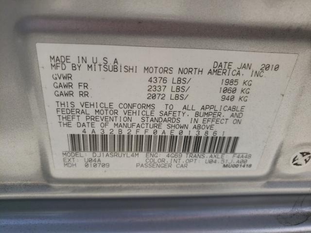 Photo 9 VIN: 4A32B2FF0AE013861 - MITSUBISHI GALANT FE 