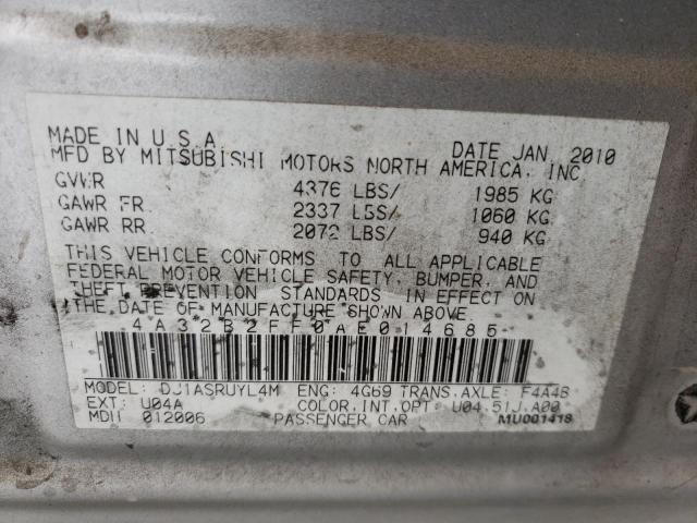 Photo 9 VIN: 4A32B2FF0AE014685 - MITSUBISHI GALANT FE 