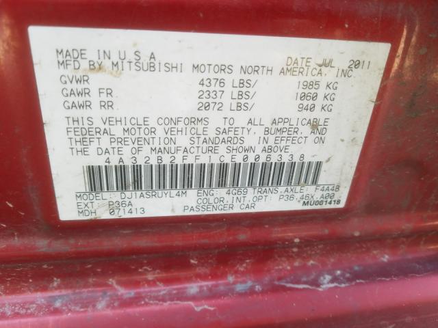 Photo 9 VIN: 4A32B2FF1CE006338 - MITSUBISHI GALANT FE 