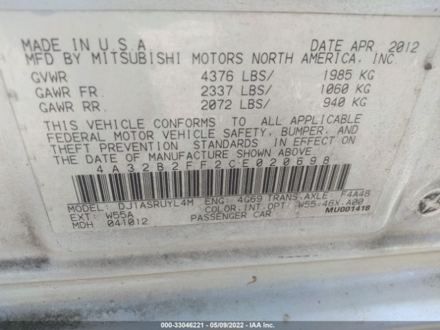 Photo 8 VIN: 4A32B2FF2CE020698 - MITSUBISHI GALANT 