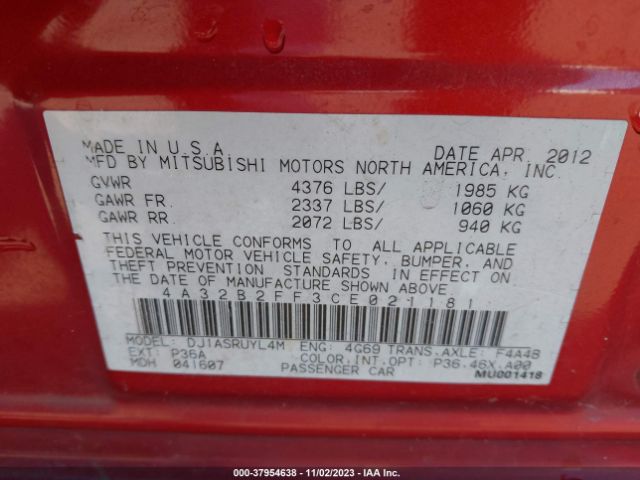 Photo 8 VIN: 4A32B2FF3CE021181 - MITSUBISHI GALANT 