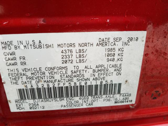 Photo 9 VIN: 4A32B2FF5BE011055 - MITSUBISHI GALANT FE 